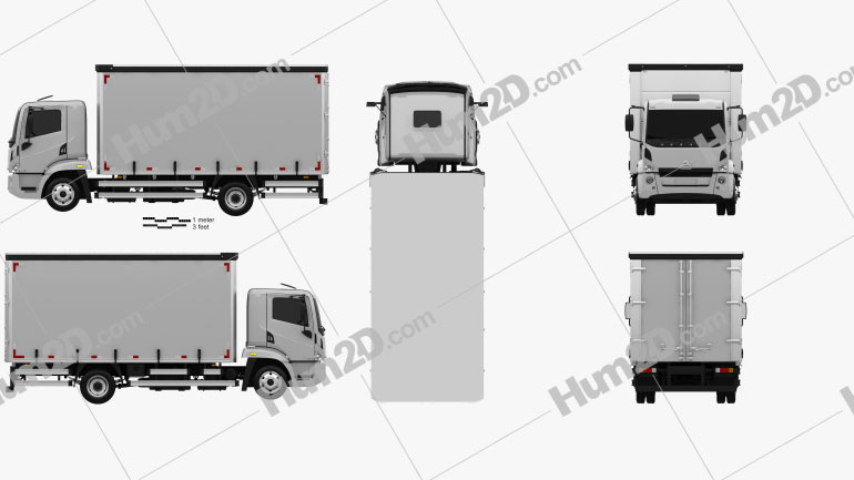 Agrale 8700 Box Truck 2012 Clipart Image