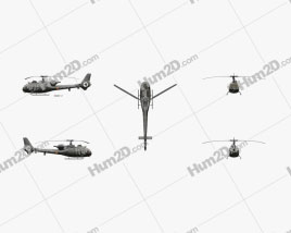 Aerospatiale SA-342 Gazelle Armed Helicopter Aircraft clipart