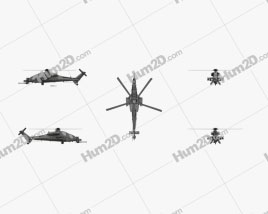 Agusta A129 Mangusta Military Attack Helicopter Aircraft clipart