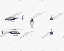 Bell 206 Multipurpose Utility Helicopter Aircraft clipart