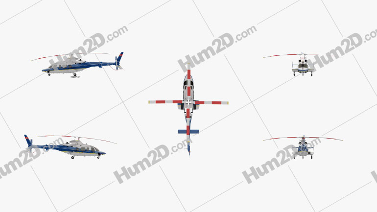 Bell 430 Executive Helicopter Blueprint