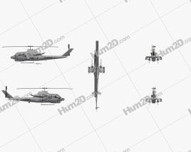 Bell AH-1 Cobra Attack Helicopter Aircraft clipart