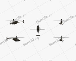 Bell OH-58 Kiowa Observation Helicóptero militar Aeronave clipart