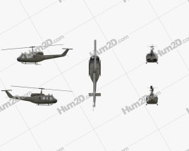Bell UH-1 Iroquois Army Mehrzweckhubschrauber Flugzeug clipart