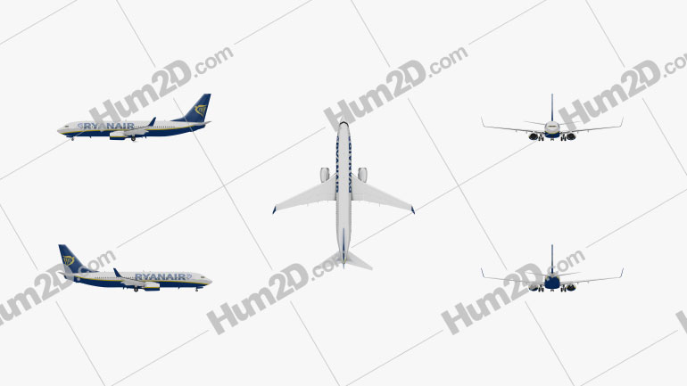 Boeing 737-800 Aircraft clipart