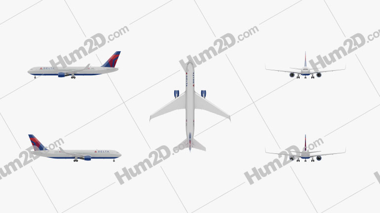Boeing 767-300 Aircraft clipart