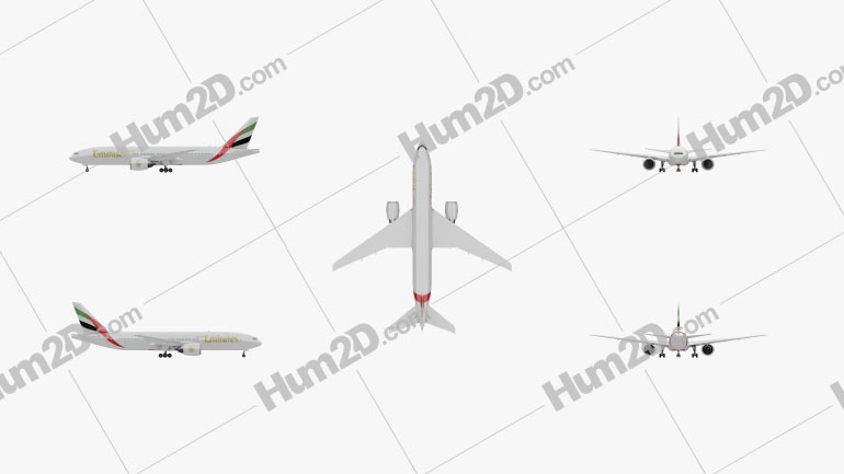 Boeing 777 Clipart and Blueprint - Download Aircraft Clip Art Images in ...