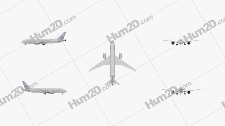 Boeing 787 Dreamliner Flugzeug clipart