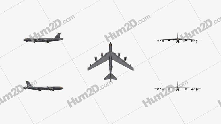 Boeing B-52 Stratofortress Flugzeug clipart