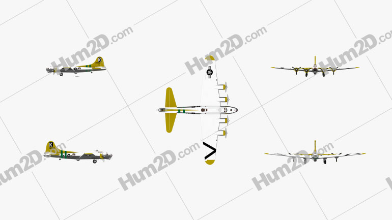 Boeing B-17 Flying Fortress Flugzeug clipart