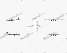 Boeing B-29 Superfortress Aircraft clipart