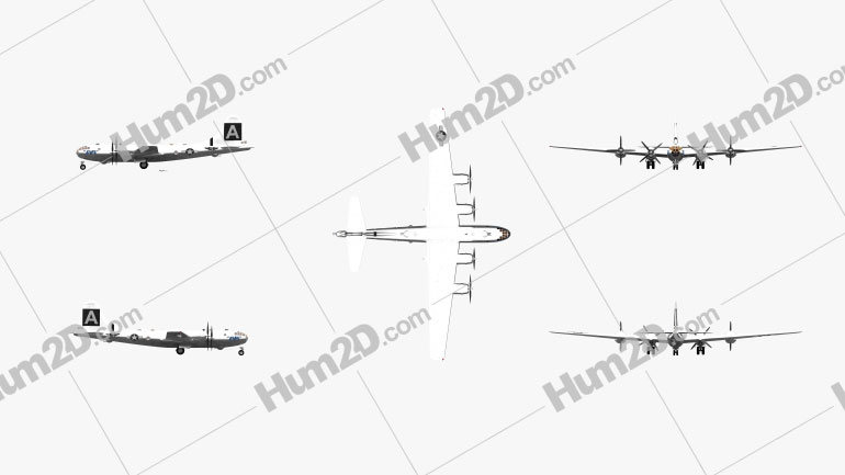 Boeing B-29 Superfortress Aircraft clipart