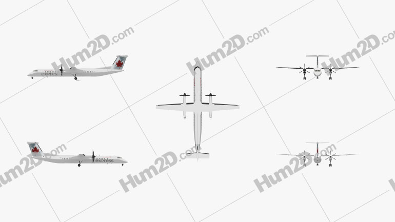 Bombardier Dash 8 Aircraft clipart