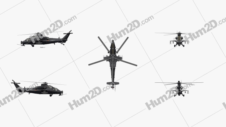 CAIC WZ-10 Attack Helicopter Aircraft clipart