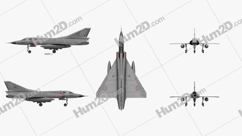 Dassault Mirage III Flugzeug clipart