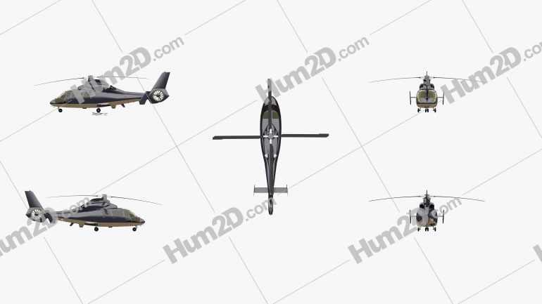 Eurocopter AS365 Dauphin Multi-purpose Medium Helicopter PNG Clipart