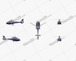 Eurocopter EC130 Light Utility Helicopter Aircraft clipart