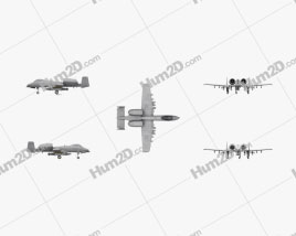 Fairchild Republic A-10 Thunderbolt II Aircraft clipart