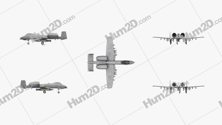 Fairchild Republic A-10 Thunderbolt II Blueprint