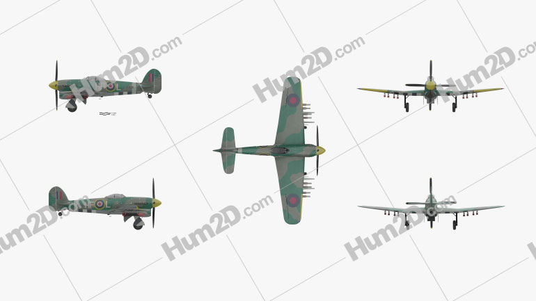 Hawker Typhoon Aircraft clipart