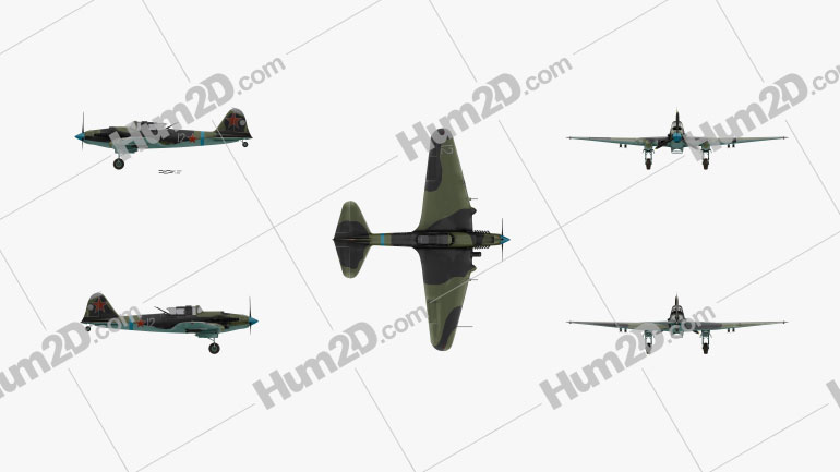 Ilyushin Il-2 Sturmovik Aircraft clipart