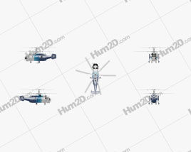 Kamov Ka-32 Transport Helicopter Aircraft clipart