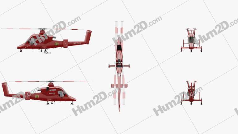 Kaman K-MAX Medium Lift Helicopter Blueprint