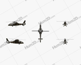 Kawasaki OH-1 Observation Helicopter Aircraft clipart