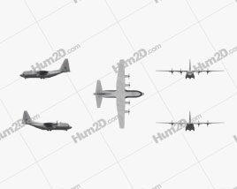 Lockheed C-130 Hercules Aircraft clipart