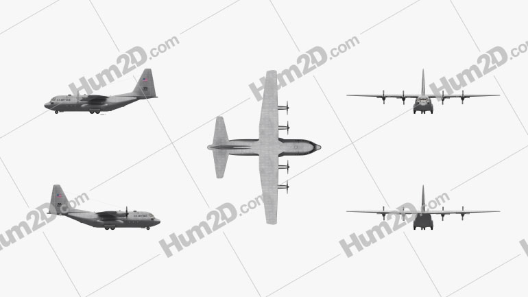Lockheed C-130 Hercules Flugzeug clipart