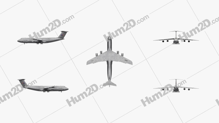 Lockheed C 5 Galaxy Clipart And Blueprint Download Aircraft Clip Art Images In Png Psd