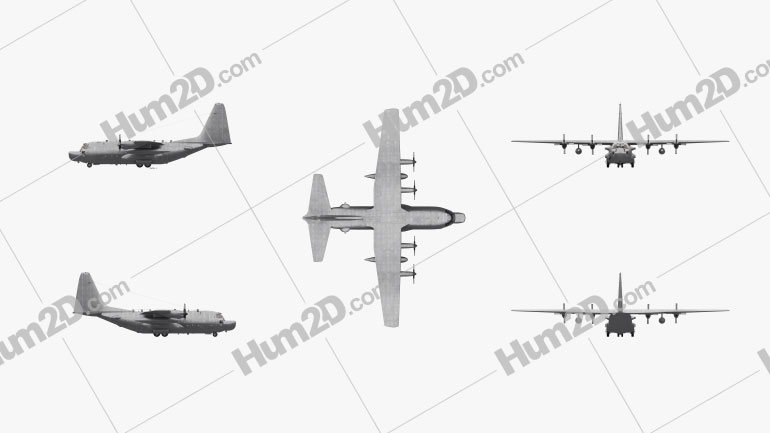 Lockheed MC-130 Aircraft clipart