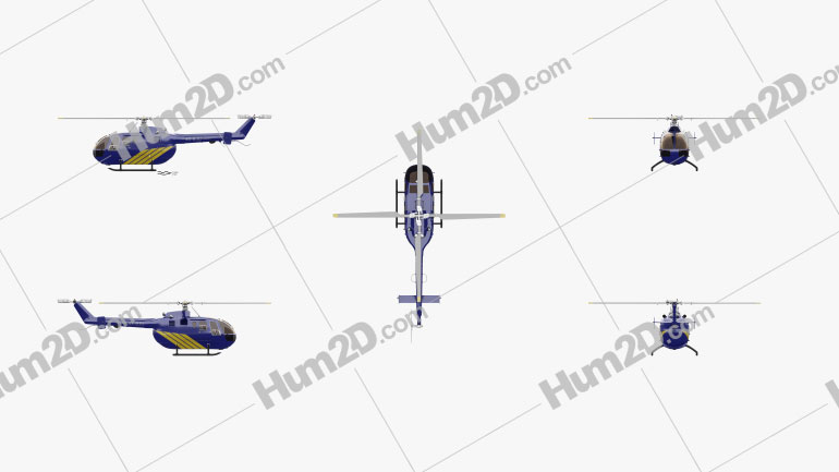 MBB Bo 105 Light Utility Helicopter Aircraft clipart