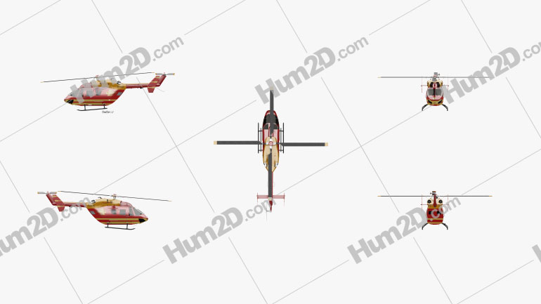 MBB/Kawasaki BK 117 Utility/Transporthubschrauber Flugzeug clipart