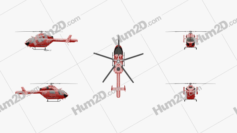 MD 900 Explorer Light Twin Utility Helicopter Clipart Image