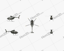 MD Helicopters MD 500 Light Utility Helicopter Aircraft clipart