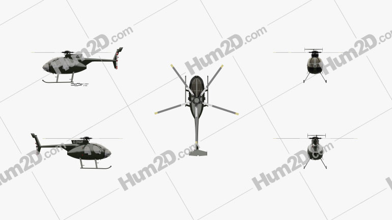 MD Helicopters MD 500 Light Utility Helicopter Aircraft clipart