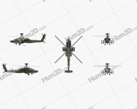 Boeing AH-64 D Apache Angriffshubschrauber Flugzeug clipart