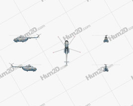 Mil Mi-14 Army Helicopter Aircraft clipart