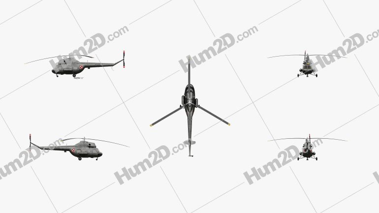 Mil Mi-2 Small Transport Helicopter Aircraft clipart