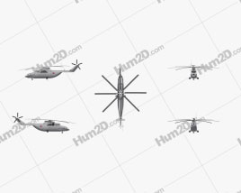 Mil Mi-26 Cargo Helicopter Aircraft clipart