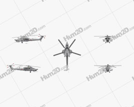 Mil Mi-28 Attack Helicopter Aircraft clipart