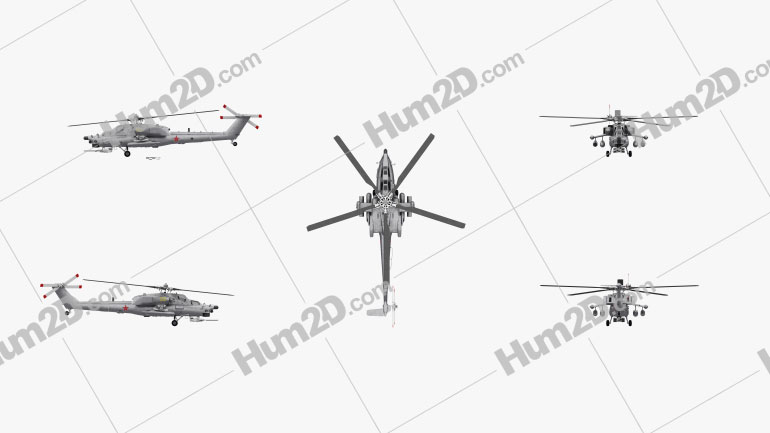 Mil Mi-28 Helicóptero de Ataque Aeronave clipart