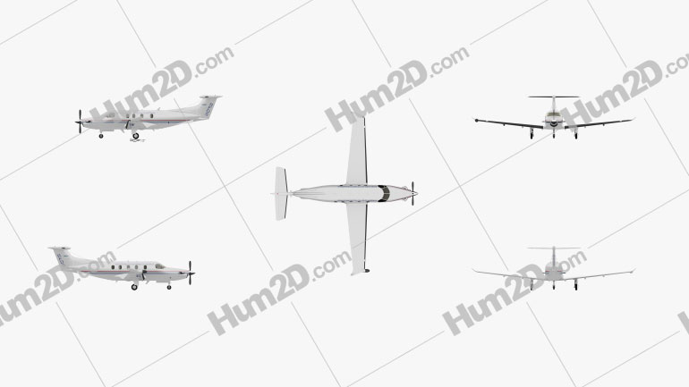 Pilatus PC-12 Aircraft clipart