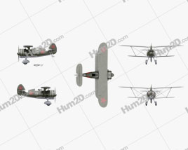 Polikarpov I-15 Aeronave clipart