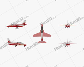 SIAI-Marchetti S.211 Simple Fighter Jet Aircraft clipart