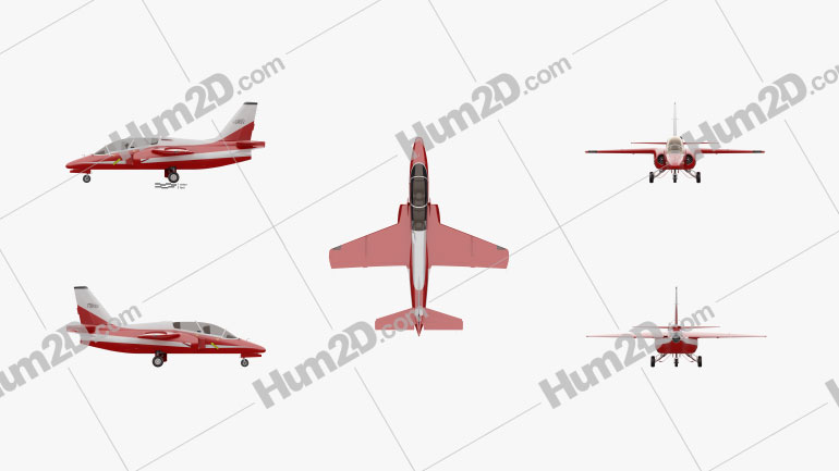 SIAI-Marchetti S.211 Simple Fighter Jet Aircraft clipart