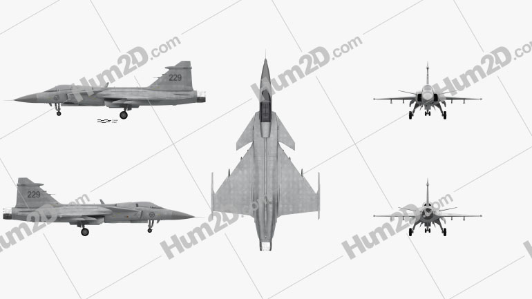 Saab JAS 39 Gripen Military Airplane Aircraft clipart