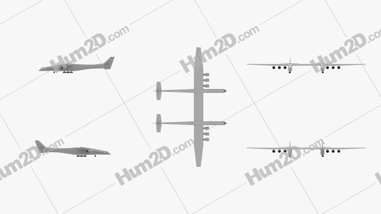 Scaled Composites Stratolaunch Model 351 Aeronave clipart