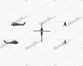 Sikorsky H-34 Military Helicopter Aircraft clipart